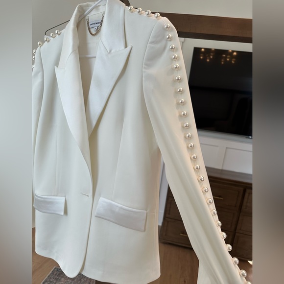 Nadine Merabi - Charlotte White Blazer + Nicole Top + Charlotte White Pants - M - Picture 14 of 16